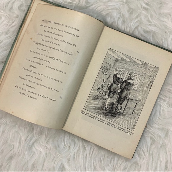 c.1800s Vintage Blue Green Floral Tabletop Book - Picture 6 of 13